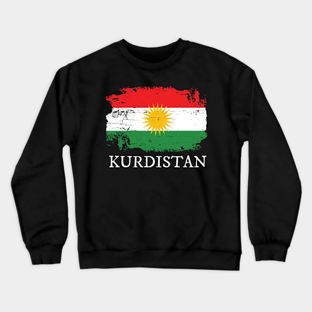 Kurdistan Flag Crewneck Sweatshirt by Shiva121